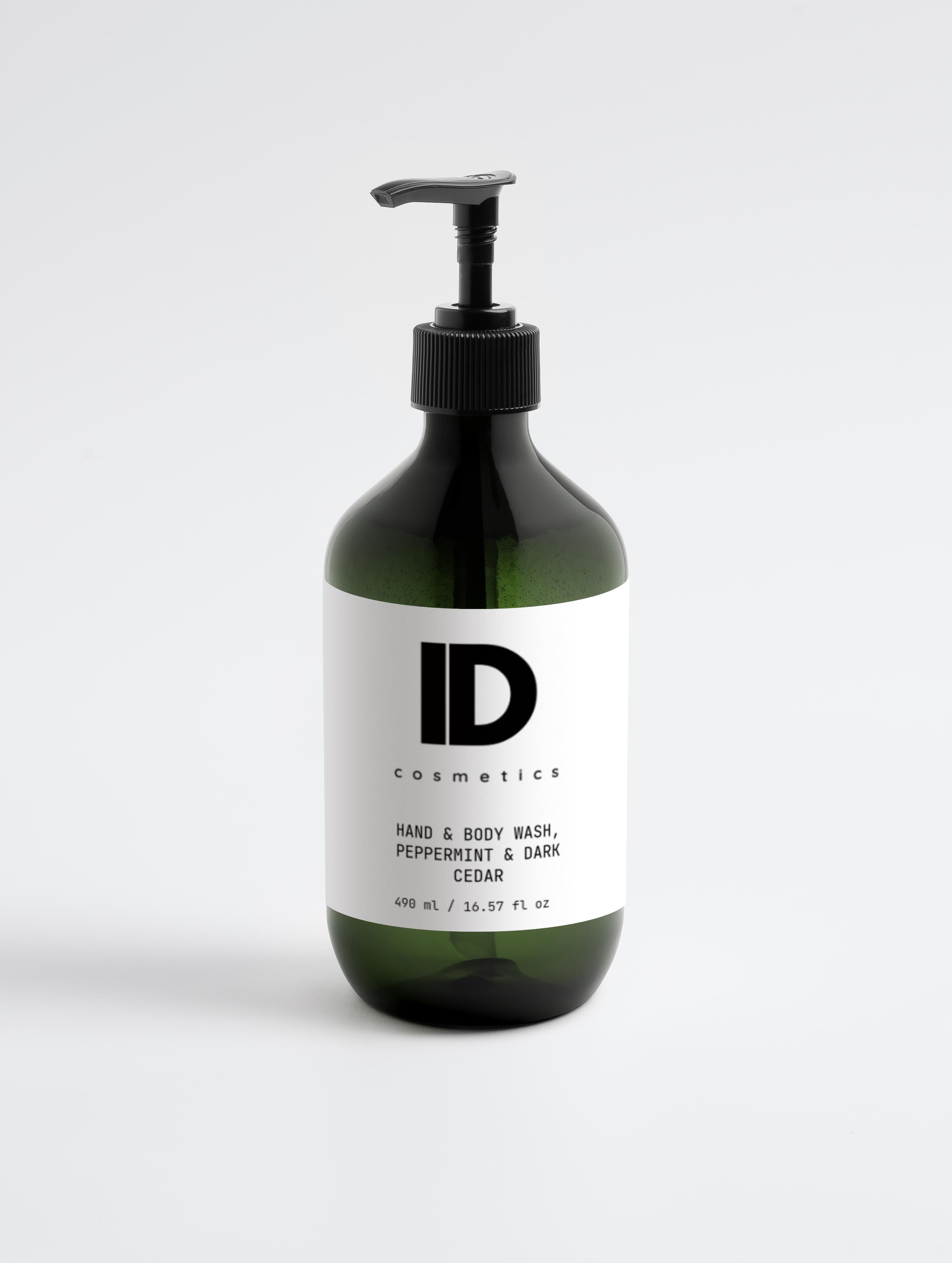 Hand & Body Wash, Peppermint & Dark Cedar